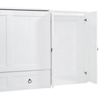 Queen Size Murphy Bed met USB-poort, lade, kledingkast en bureau