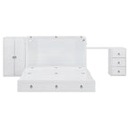 Queen Size Murphy Bed met USB-poort, lade, kledingkast en bureau