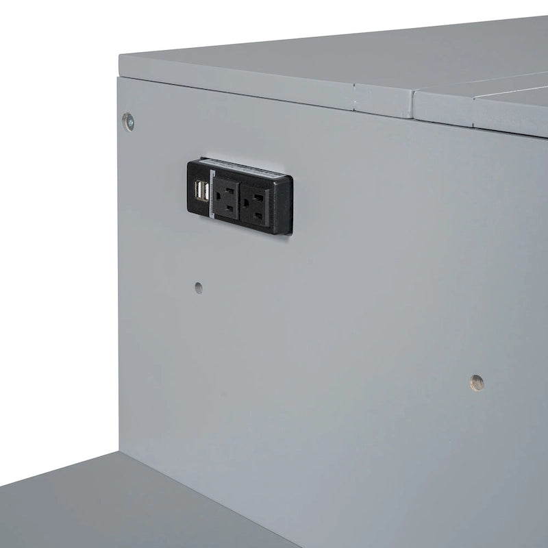 Queen Size Murphy Bed met USB-poort, lade, kledingkast en bureau
