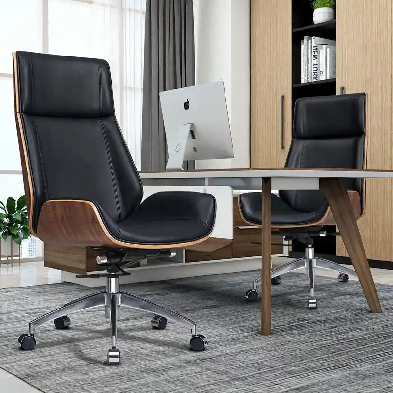 Ergonomische bureaustoel met hoofdsteun