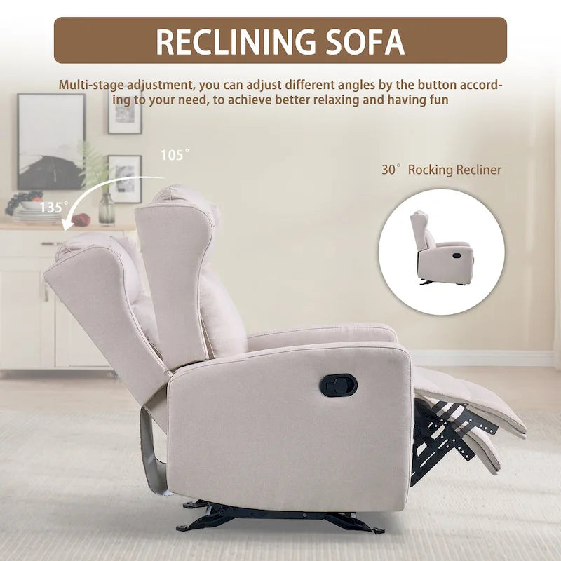 Schommel-Relaxfauteuil met Lendensteun
