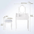 Vanity Table Set with 4 Drawer