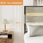 Queen Size Platform Bed met Opberglades en Oplaadstation