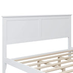 Queensize platformbed met massief houten frame en hoofdbord