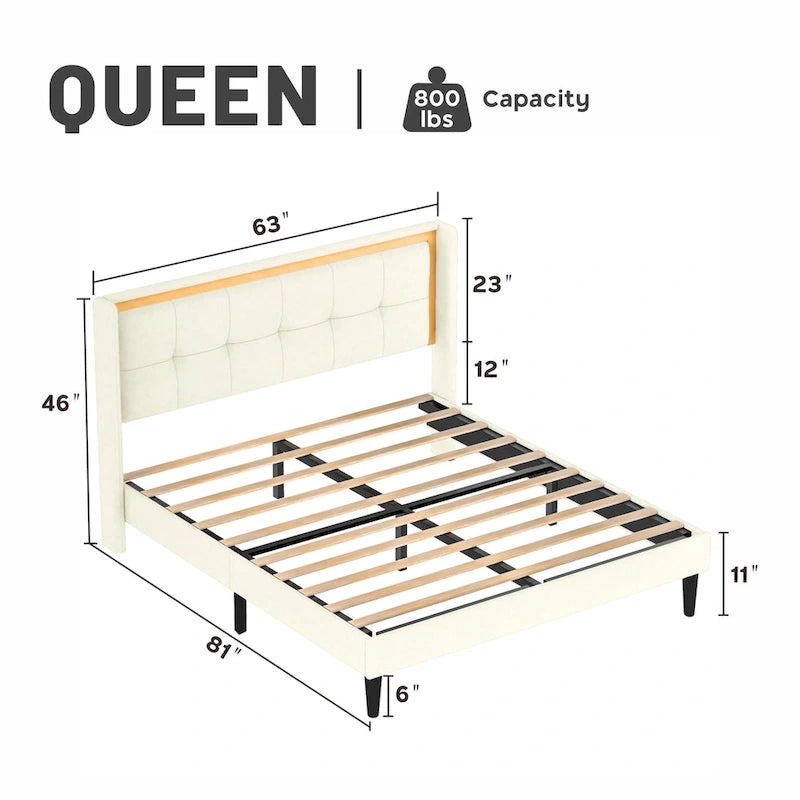 Tweepersoonsbedframe met hoog draagvermogen