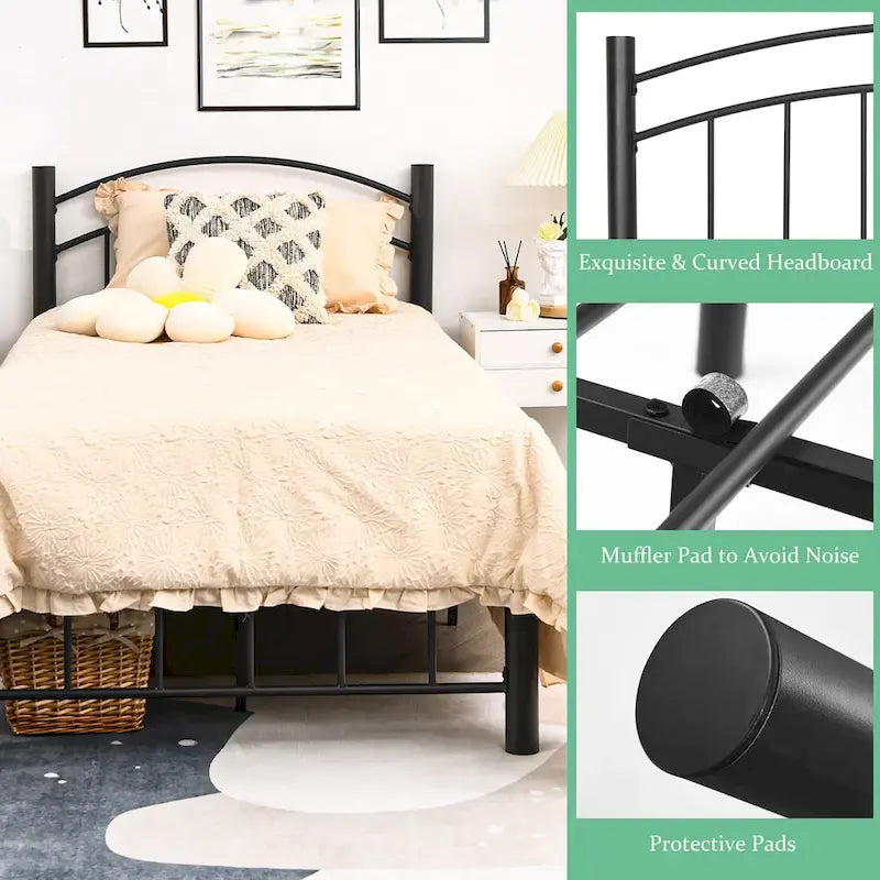 Metalen bedframe – eenpersoons / tweepersoons / queensize