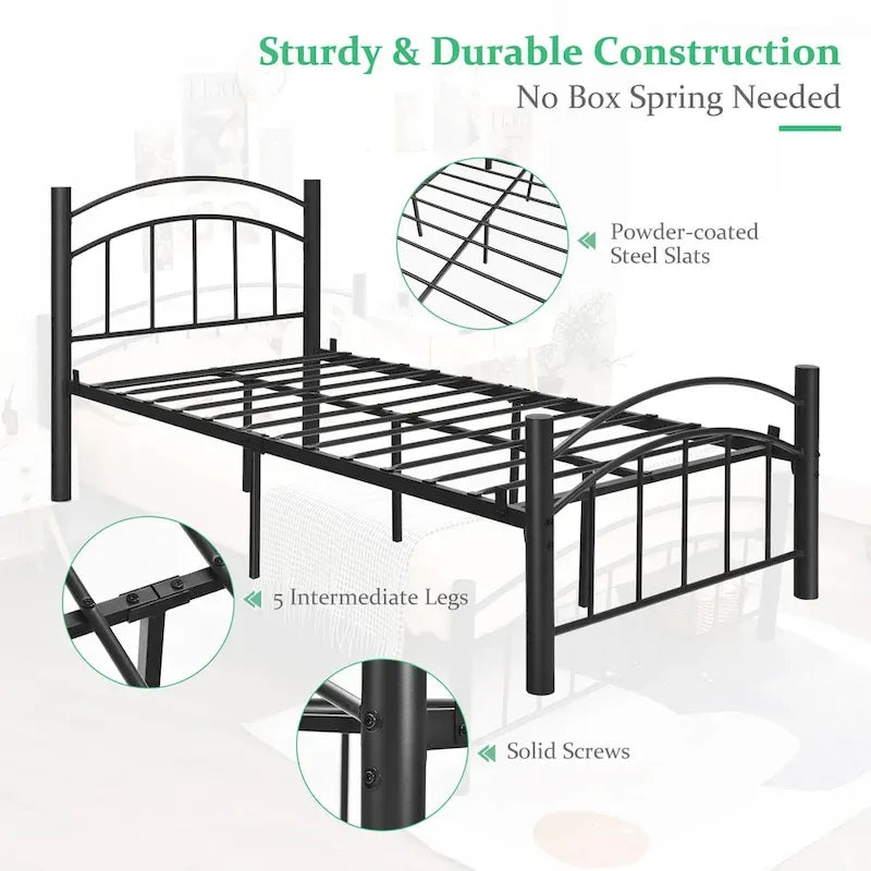Metalen bedframe – eenpersoons / tweepersoons / queensize