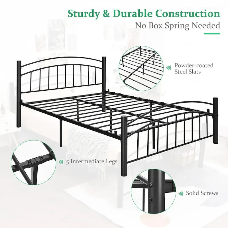 Metalen bedframe – eenpersoons / tweepersoons / queensize
