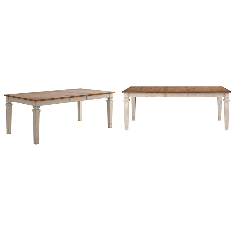 Massief houten uitschuifbare eettafel (162,5-208 cm)