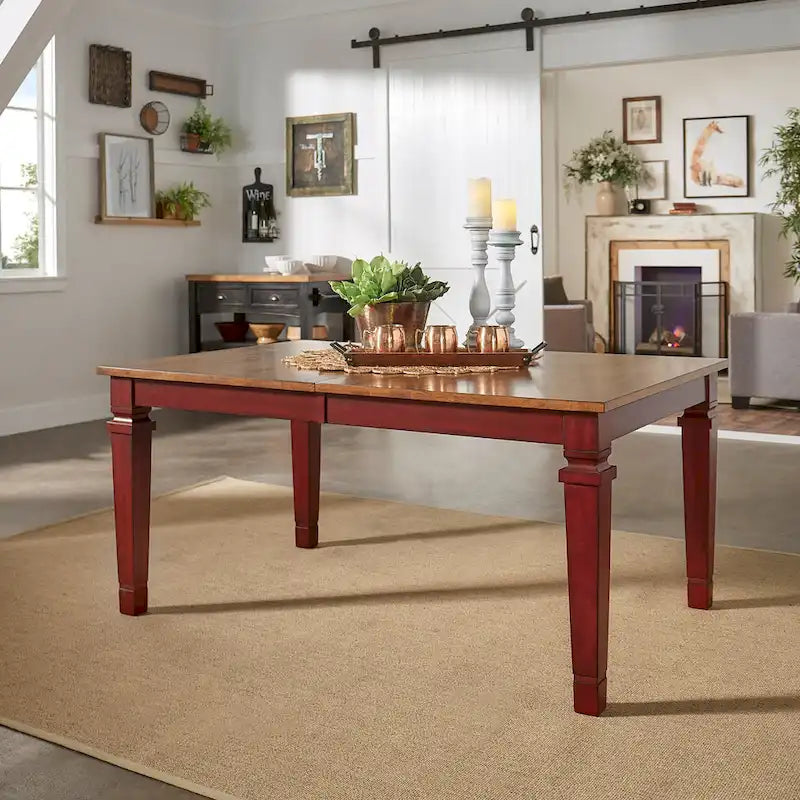 Massief houten uitschuifbare eettafel (162,5-208 cm)