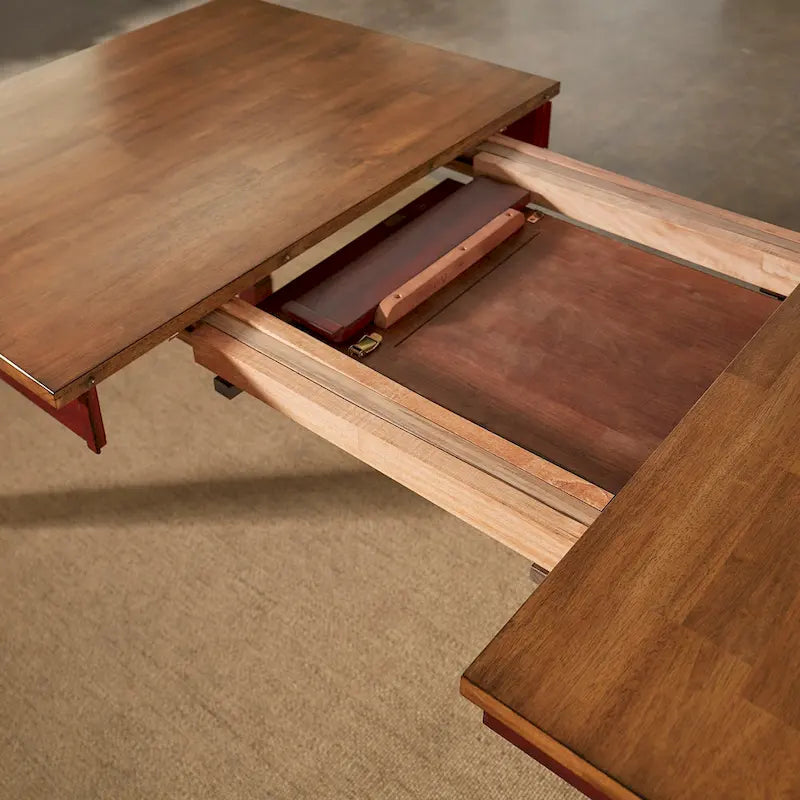 Massief houten uitschuifbare eettafel (162,5-208 cm)