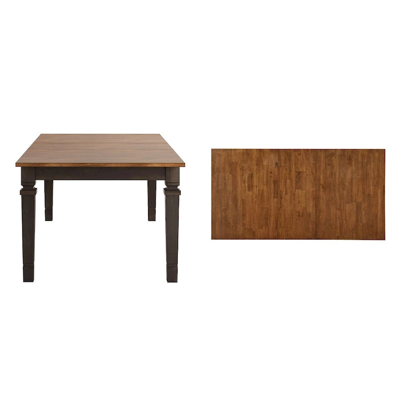 Massief houten uitschuifbare eettafel (162,5-208 cm)