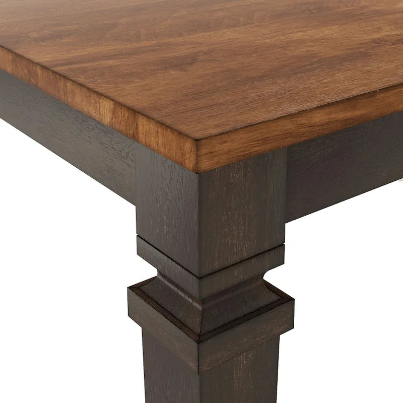 Massief houten uitschuifbare eettafel (162,5-208 cm)