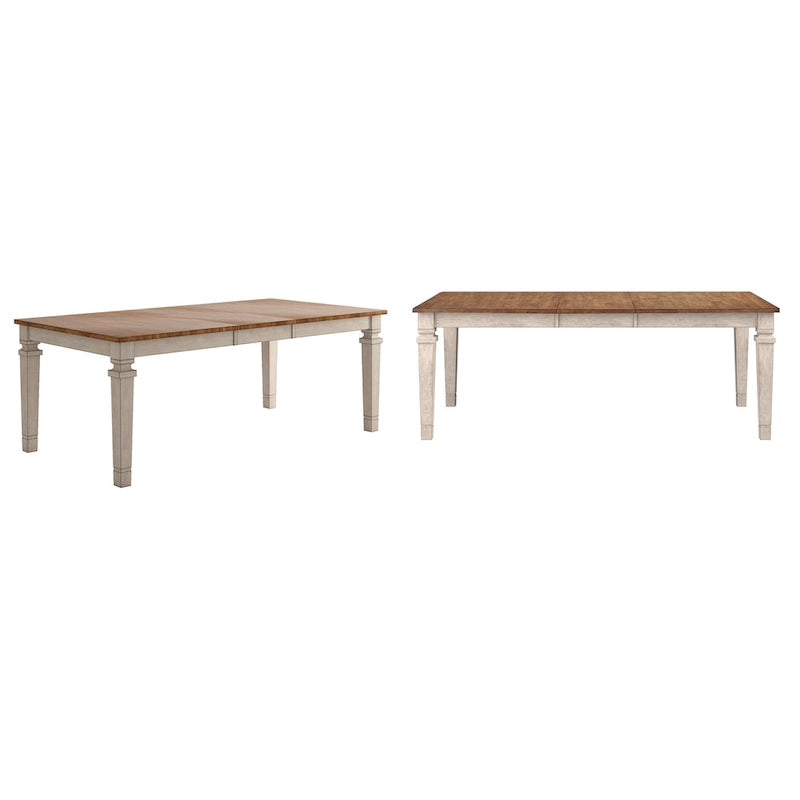 Massief houten uitschuifbare eettafel (162,5-208 cm)
