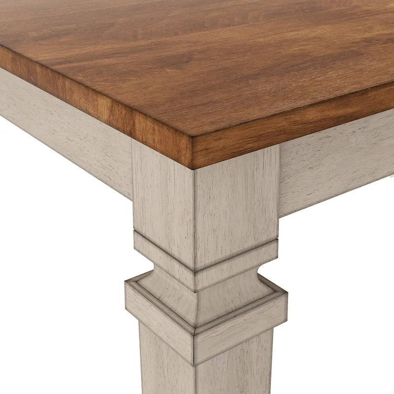 Massief houten uitschuifbare eettafel (162,5-208 cm)