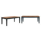Massief houten uitschuifbare eettafel (162,5-208 cm)