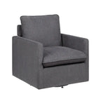 Overgangs Linnen Draaibare Fauteuil met Kussenrug