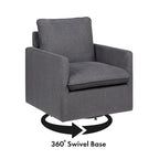 Overgangs Linnen Draaibare Fauteuil met Kussenrug