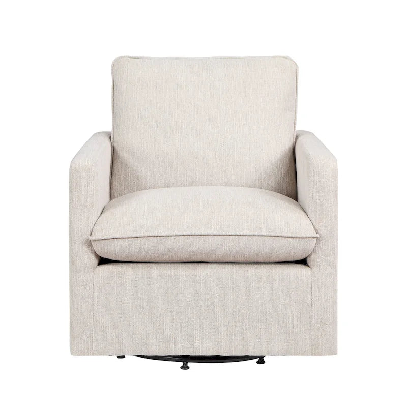 Overgangs Linnen Draaibare Fauteuil met Kussenrug