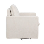 Overgangs Linnen Draaibare Fauteuil met Kussenrug