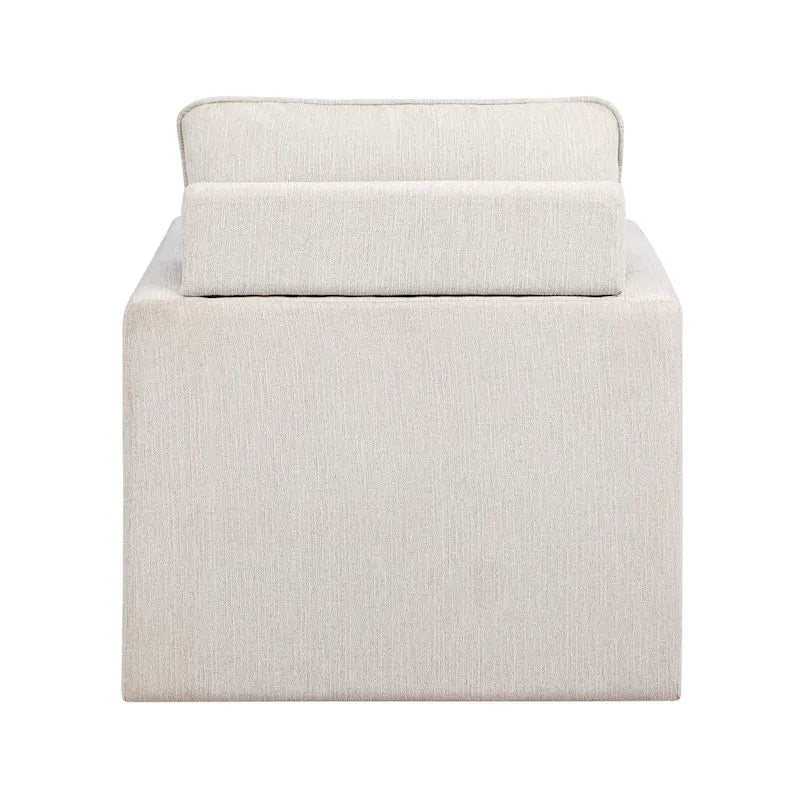 Overgangs Linnen Draaibare Fauteuil met Kussenrug