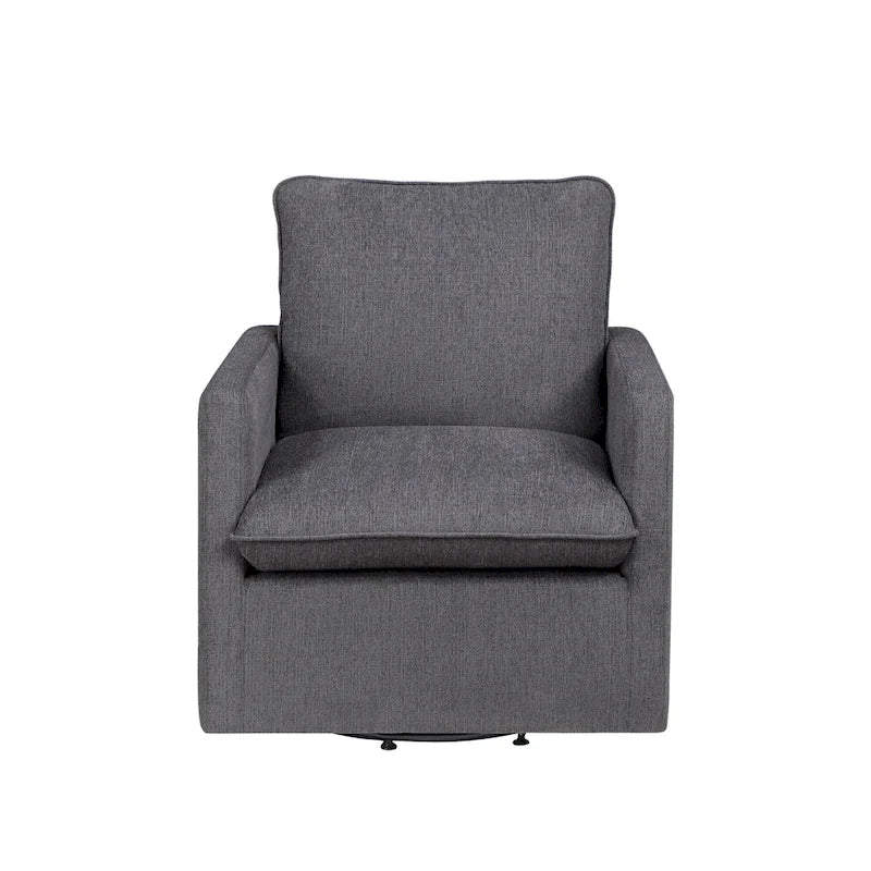 Overgangs Linnen Draaibare Fauteuil met Kussenrug