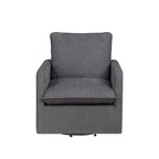 Overgangs Linnen Draaibare Fauteuil met Kussenrug