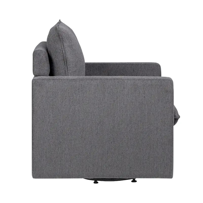 Overgangs Linnen Draaibare Fauteuil met Kussenrug