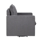 Overgangs Linnen Draaibare Fauteuil met Kussenrug