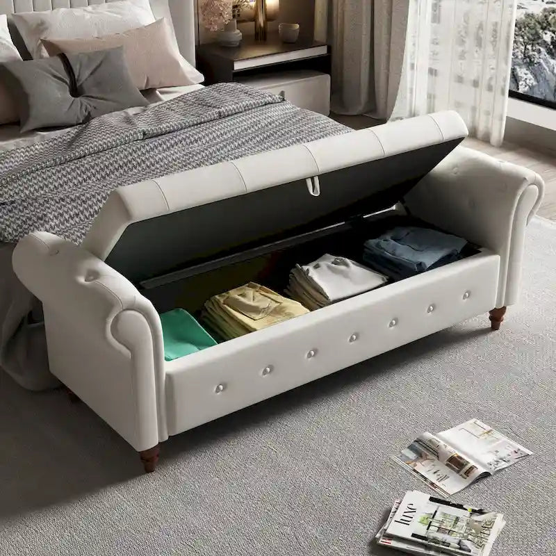Opbergbank (poef) van 63 inch