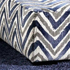 Overgangs Marineblauwe Microfiber Vierkante Poef