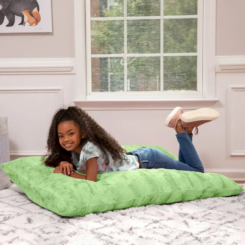 Giant Faux Fur Floor Pillow Bean Bag, 107 cm