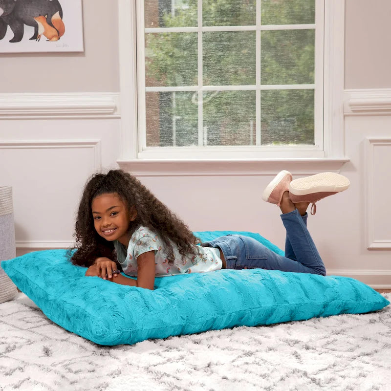 Giant Faux Fur Floor Pillow Bean Bag, 107 cm