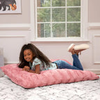 Giant Faux Fur Floor Pillow Bean Bag, 107 cm