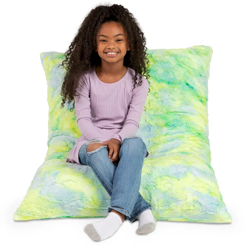 Giant Faux Fur Floor Pillow Bean Bag, 107 cm