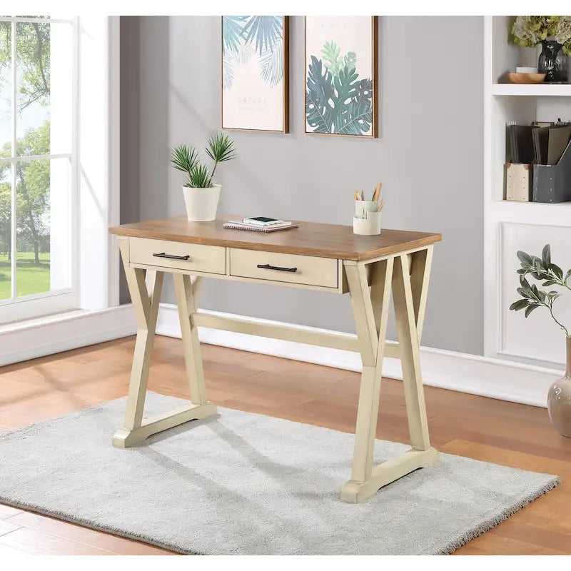 Rustiek Bureau met 2 Lades