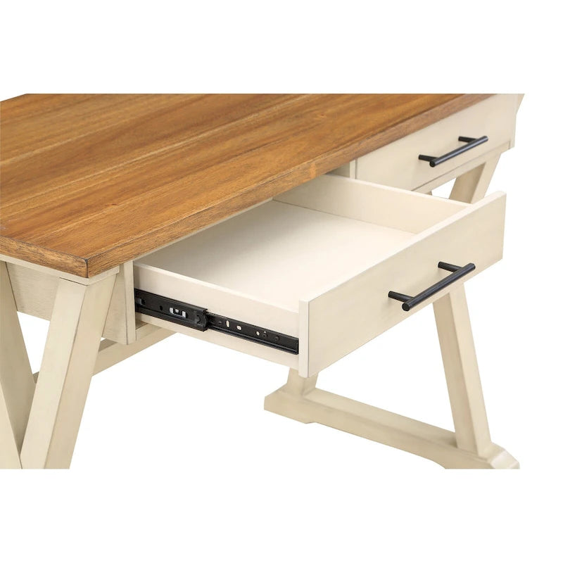 Rustiek Bureau met 2 Lades