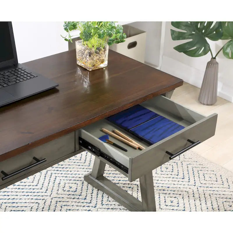 Rustiek Bureau met 2 Lades