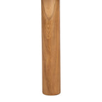 Teak bank met geweven lederen zitting en kussen - 70B x 26D x 19H