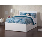 Tweepersoonsbed met Voetbord en 2 Opbergladen in Wit