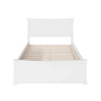 Tweepersoonsbed met Voetbord en 2 Opbergladen in Wit