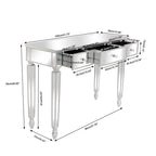 Kaptafel met spiegel en 3 lades