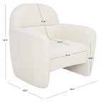 Bouclé fauteuil - 84 cm B x 85 cm D x 86 cm H