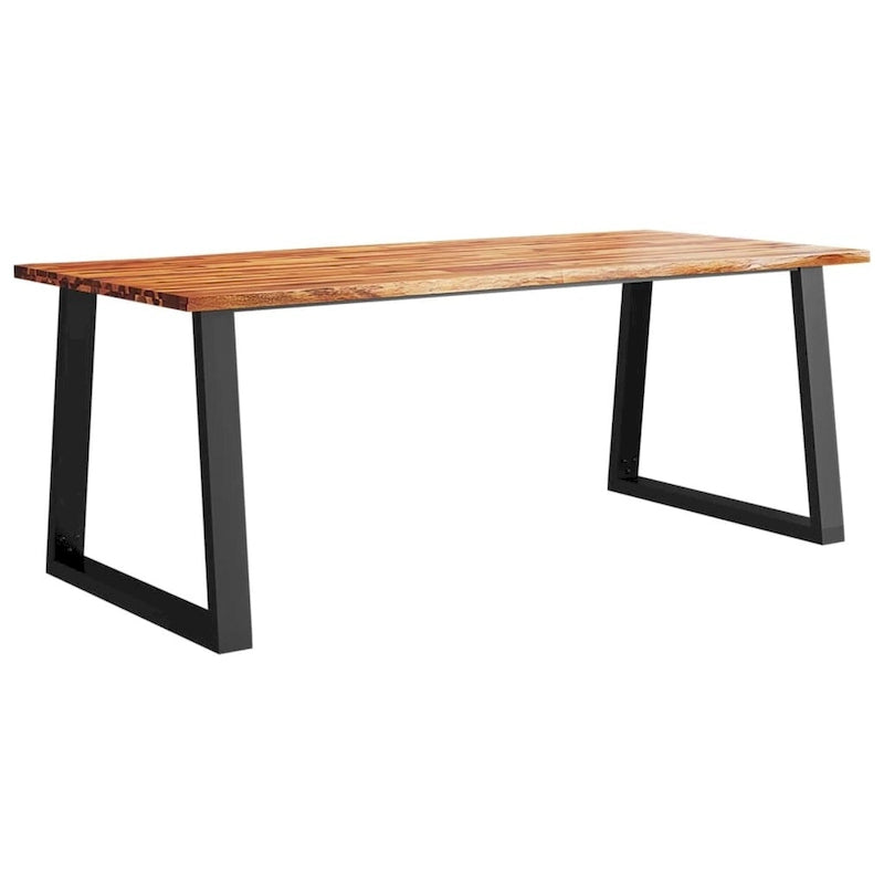 Eettafel met Live Edge – Massief Acaciahout & Stalen Poten
