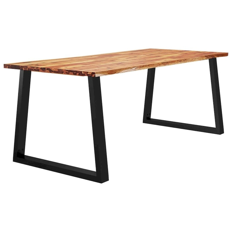 Eettafel met Live Edge – Massief Acaciahout & Stalen Poten