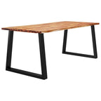Eettafel met Live Edge – Massief Acaciahout & Stalen Poten