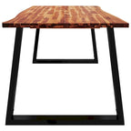 Eettafel met Live Edge – Massief Acaciahout & Stalen Poten