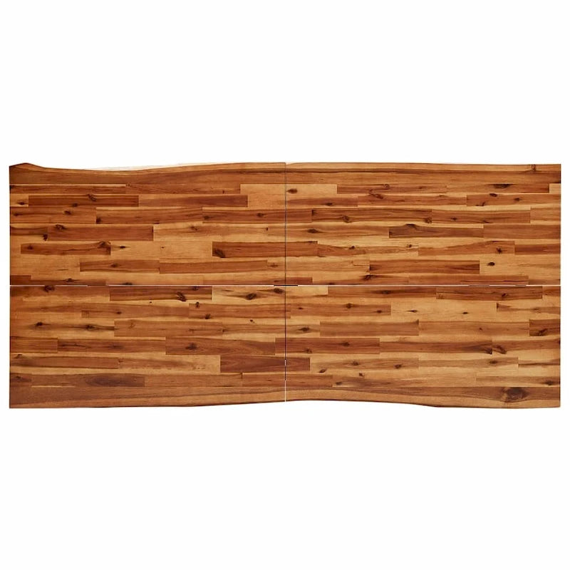 Eettafel met Live Edge – Massief Acaciahout & Stalen Poten