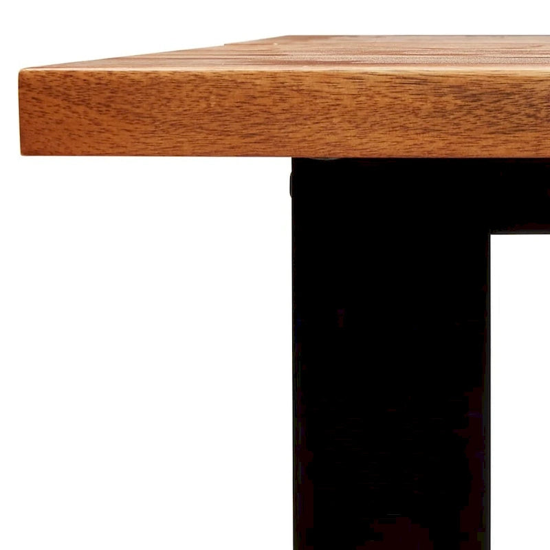 Eettafel met Live Edge – Massief Acaciahout & Stalen Poten