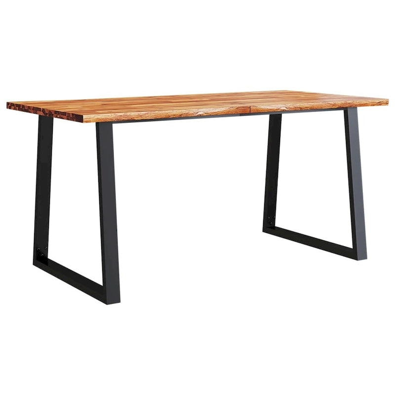 Eettafel met Live Edge – Massief Acaciahout & Stalen Poten